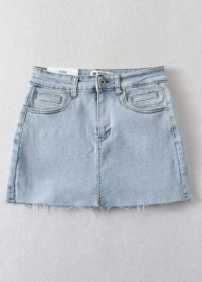 ShapeU™ Denim Mini Skirt