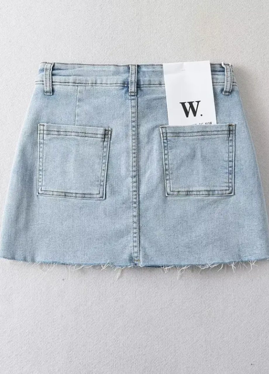 ShapeU™ Denim Mini Skirt