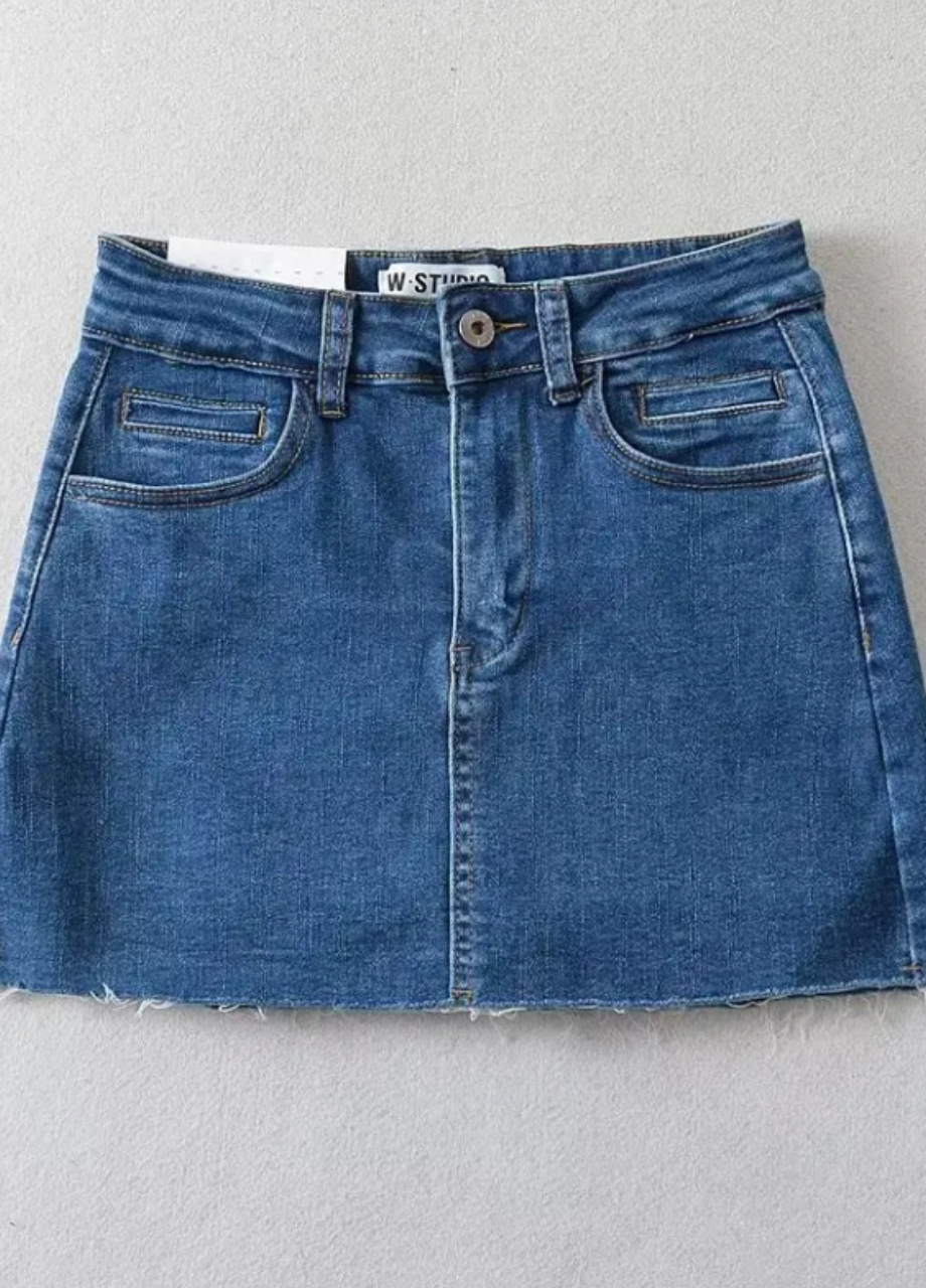 ShapeU™ Denim Mini Skirt