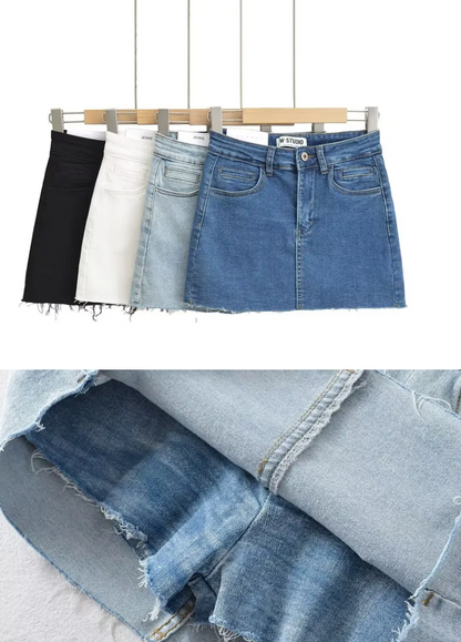 ShapeU™ Denim Mini Skirt